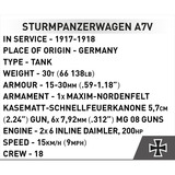 COBI Sturmpanzerwagen A7V, Bygge legetøj 