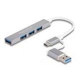 DeLOCK 4-port slank USB-hub med USB Type-C eller USB Type-A, USB hub 