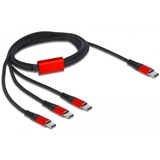 DeLOCK 86713 USB-kabel 1 m USB 2.0 USB C Sort, Rød Sort/Rød, 1 m, USB C, USB 2.0, Sort, Rød