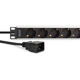 Digitus DN-95427, Strømskinne Sort/aluminium