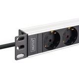Digitus DN-95427, Strømskinne Sort/aluminium