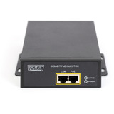 Digitus Gigabit Ethernet PoE++ injektor 802.3at, 95 W, PoE injektor Sort