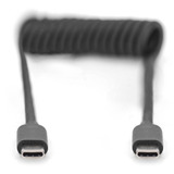 Digitus USB 2.0 spiral kabel USB-C > USB-C Sort