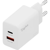Digitus USB GaN oplader 30W, 1x USB-C, 1x USB-A Hvid