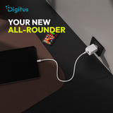Digitus USB GaN oplader 30W, 1x USB-C, 1x USB-A Hvid
