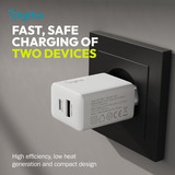Digitus USB GaN oplader 30W, 1x USB-C, 1x USB-A Hvid