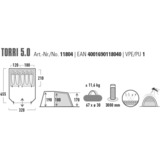 High Peak Torri 5.0, Telt mørk grå/Grøn