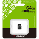 Kingston SDCS3/64GBSP, Hukommelseskort Sort