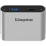 Kingston USB 3.2 Gen 1 Workflow 5G USB-A og USB-C miniHub, Docking station Sølv/Sort, USB 3.2 Gen 1 (3.1 Gen 1) Type-C, USB 3.2 Gen 1 (3.1 Gen 1) Type-A, USB 3.2 Gen 1 (3.1 Gen 1) Type-C, 5000 Mbit/s, Sølv, Kina, Workflow