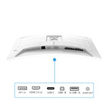 Philips 34M2C5601QA, Gaming Skærm Hvid