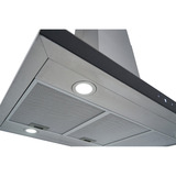 Respekta 19050000000321, Emhætte rustfrit stål/Sort