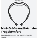 Shokz Openrun Mini Headset Trådløs Halsbånd Sport Bluetooth Sort, Hovedtelefoner Sort, Trådløs, Sport, 20 - 20000 Hz, 260 g, Headset, Sort