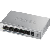 Zyxel GS1005HP Ikke administreret Gigabit Ethernet (10/100/1000) Strøm over Ethernet (PoE) Sølv, Switch grå, Ikke administreret, Gigabit Ethernet (10/100/1000), Fuld duplex, Strøm over Ethernet (PoE)
