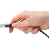 goobay Ethernet-adapterkabel USB-C 3.2 Gen2 > RJ-45, Slim Sort/grå