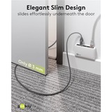 goobay Ethernet-adapterkabel USB-C 3.2 Gen2 > RJ-45, Slim Sort/grå
