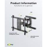 goobay TV-vægbeslag Pro FULLMOTION (L), Wall Mount Sort