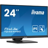 iiyama ProLite T2454MSC-B2AG computerskærm 60,5 cm (23.8") 1920 x 1080 pixel Fuld HD LED Berøringsskærm Multibruger Sort, LED-skærm Sort (mat), 60,5 cm (23.8"), 1920 x 1080 pixel, Fuld HD, LED, 4 ms, Sort