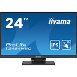 iiyama ProLite T2454MSC-B2AG computerskærm 60,5 cm (23.8") 1920 x 1080 pixel Fuld HD LED Berøringsskærm Multibruger Sort, LED-skærm Sort (mat), 60,5 cm (23.8"), 1920 x 1080 pixel, Fuld HD, LED, 4 ms, Sort