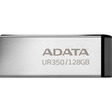 ADATA UR350 USB-nøgle 128 GB USB Type-A 3.2 Gen 1 (3.1 Gen 1) Sort, Sølv, USB-stik nikkel/Sort, 128 GB, USB Type-A, 3.2 Gen 1 (3.1 Gen 1), 100 MB/s, Hætte, Sort, Sølv