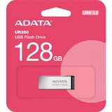 ADATA UR350 USB-nøgle 128 GB USB Type-A 3.2 Gen 1 (3.1 Gen 1) Sort, Sølv, USB-stik nikkel/Sort, 128 GB, USB Type-A, 3.2 Gen 1 (3.1 Gen 1), 100 MB/s, Hætte, Sort, Sølv