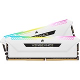 Corsair Vengeance CMH32GX4M2D3600C18W hukommelsesmodul 32 GB 2 x 16 GB DDR4 3600 Mhz Hvid, 32 GB, 2 x 16 GB, DDR4, 3600 Mhz, 288-pin DIMM