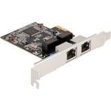 DeLOCK PCIE x1 til 2x RJ45 Gbit, Netværkskort 