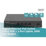 Digitus 4+1-ports Gigabit PoE, Switch Sort