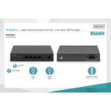 Digitus 4+1-ports Gigabit PoE, Switch Sort