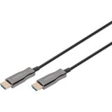 Digitus HDMI AOC hybrid fiberoptisk kabel, UHD 4K Sort