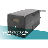 Digitus Line-interaktiv UPS 2000 VA / 1200 watt Sort