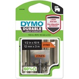 Dymo D1 - Durable - sort på orange - 12mm x 3m, Tape Sort på orange, Flerfarvet, Vinyl, Belgien, -40 - 80 °C, DYMO