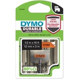Dymo Ægte D1 Holdbare Etiketter | Sort tekst på orange tape | 12 mm x 3 m | Højtydende etikettape til LabelManager etiketmaskiner Sort på orange, Flerfarvet, Vinyl, Belgien, -40 - 80 °C, DYMO