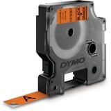 Dymo Ægte D1 Holdbare Etiketter | Sort tekst på orange tape | 12 mm x 3 m | Højtydende etikettape til LabelManager etiketmaskiner Sort på orange, Flerfarvet, Vinyl, Belgien, -40 - 80 °C, DYMO