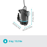 GARDENA Klarvand nedsænkningspumpe 20000 BASIC, Dyk og tryk pumper grå/Sort