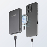 Intenso Magnetic Wireless Powerbank MW10000 Grey, Power Bank grå