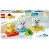 LEGO DUPLO Sjov i badet: Flydende dyretog, Bygge legetøj Byggesæt, 1,5 År, Plast, 14 stk, 447 g