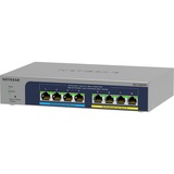 Netgear MS108UP Ikke administreret 2.5G Ethernet (100/1000/2500) Strøm over Ethernet (PoE), Switch grå, Ikke administreret, 2.5G Ethernet (100/1000/2500), Fuld duplex, Strøm over Ethernet (PoE), Kan monteres på væggen