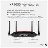 Netgear Nighthawk XR1000 WiFi 6 Gaming Router trådløs router Gigabit Ethernet Dual-band (2,4 GHz / 5 GHz) Sort Wi-Fi 6 (802.11ax), Dual-band (2,4 GHz / 5 GHz), Ethernet LAN, Sort, Bordplade router