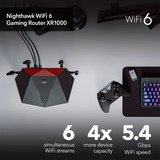 Netgear Nighthawk XR1000 WiFi 6 Gaming Router trådløs router Gigabit Ethernet Dual-band (2,4 GHz / 5 GHz) Sort Wi-Fi 6 (802.11ax), Dual-band (2,4 GHz / 5 GHz), Ethernet LAN, Sort, Bordplade router