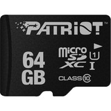 Patriot PSF64GMDC10 hukommelseskort 64 GB MicroSDXC UHS-I Klasse 10 Sort, 64 GB, MicroSDXC, Klasse 10, UHS-I, 80 MB/s, Class 1 (U1)