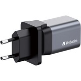 Verbatim GNC-35 Universel Sort, Grå Vekselstrøm Hurtig opladning Indendørs, Oplader grå, Indendørs, Vekselstrøm, 20 V, Sort, Grå
