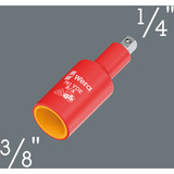 Wera 781 VDE A/B - 1/4" forbindelsesdel, Topnøgle adapter Rød