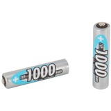 Ansmann 5030882 husholdningsbatteri AAA / HR03 Nikkel-Metalhydrid (NiMH) Sølv, AAA / HR03, Nikkel-Metalhydrid (NiMH), 1,2 V, 1000 mAh, Sølv