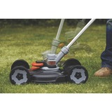 BLACK+DECKER DA 18V Li-On 3-IN-1 Strimmer , Græs trimmer Orange/Sort, inkls. hjul, 1 akku og oplader