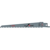 Bosch 2608650551 Sabre saw blade High Carbon Steel (HCS) 100pcs, Savklinge Sabre saw blade, Spånplade, Plastik, Krydsfiner, Træ, High Carbon Steel (HCS), 4,3 mm, 15 cm, 100 stk