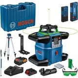 Bosch GRL 650 CHVG Rotationsniveau 70 m 500-540 nm (< 10mW), Roterende laser Blå, 70 m, 1,5 mm/m, 360°, 650 m, 600 rpm, Horisontal/vertikal