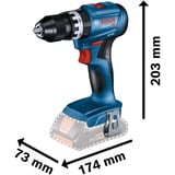 Bosch GSB 18V-45 Professional, Slagborer skruemaskine Blå/Sort, 3,5 cm, 1 cm, 97 dB, 86 dB, 18 V, Lithium-ion
