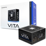 Chieftec Vita Netzteil 850W 80+Bronze - PC-/Server Netzteil - 14,17 min enhed til strømforsyning 20+4 pin ATX PS/2 Sort, PC strømforsyning Sort, 17 min, 850 W, 100 - 240 V, Aktiv, 20+4 pin ATX, 65 cm, 450 mm