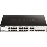 D-Link DGS-1210-20 Administreret L2 Gigabit Ethernet (10/100/1000) 1U Sort, Switch Administreret, L2, Gigabit Ethernet (10/100/1000), Fuld duplex, Stativ-montering, 1U