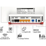 FRITZ! Box 7581 Wi-Fi 5 VDSL Router med modem Renoveret Hvid/Rød